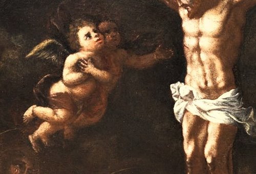 "Crocifissione" con le 3 Marie,  Maddalena e S. Giovanni 